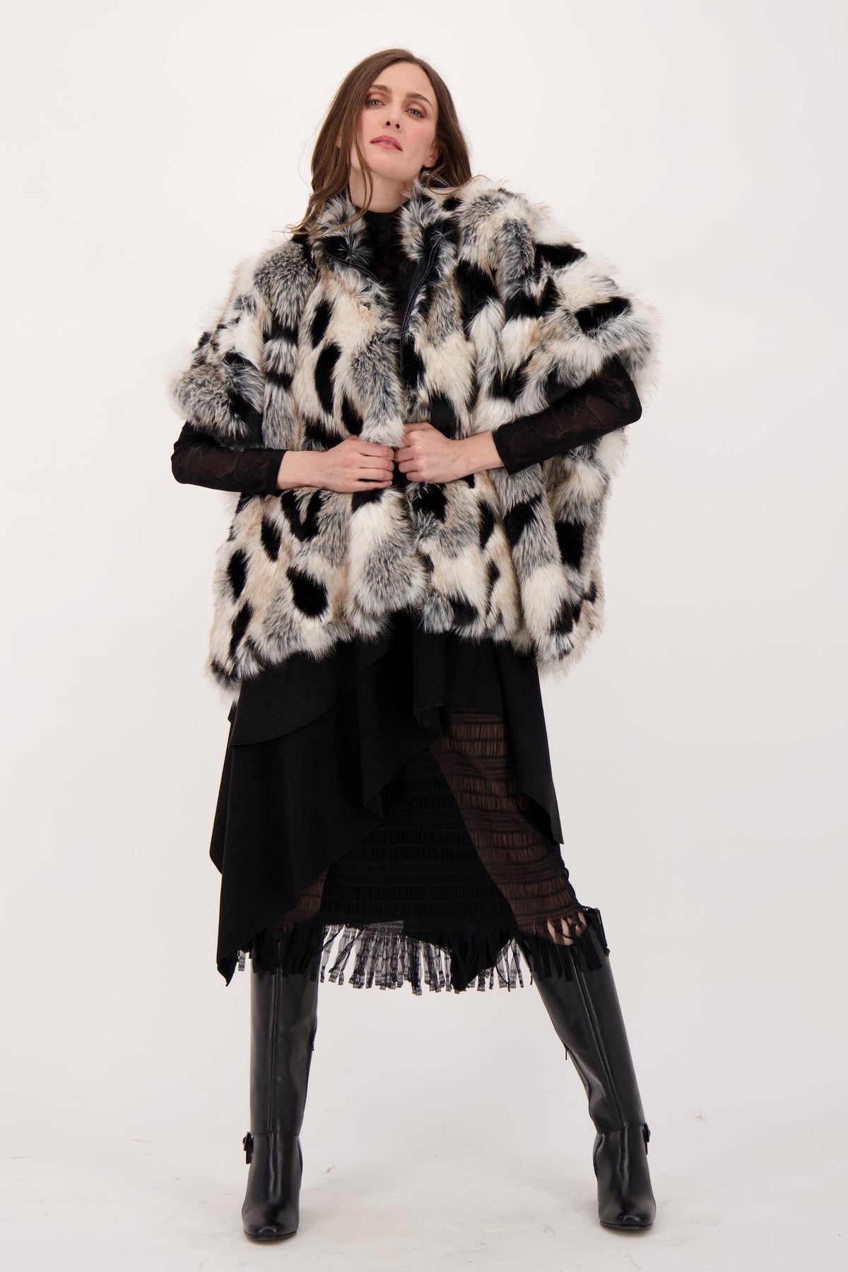 Faux Fur Cape