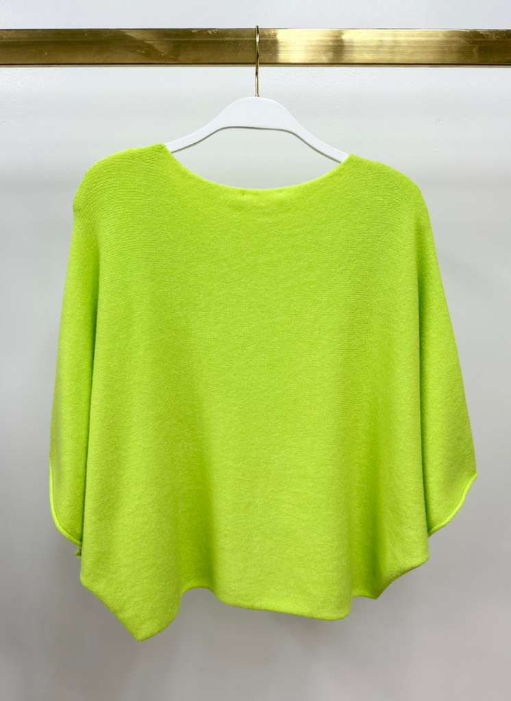 CREW NECK BATWING SLEEVE KNIT TOP