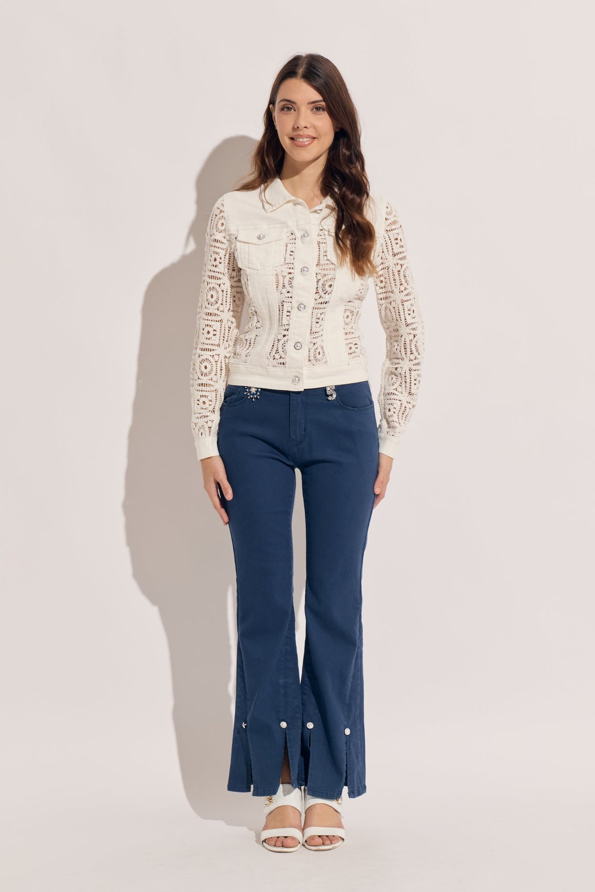 Crop Charm Pocket Carwash Bottom Jeans