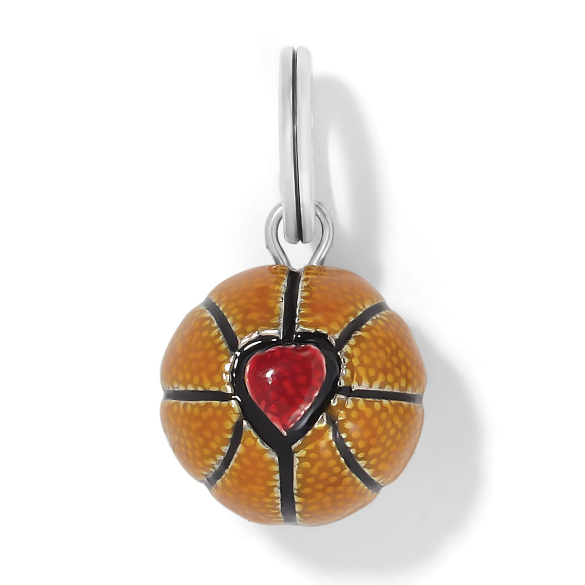 ABC Basketball Charm — Silver-Orange