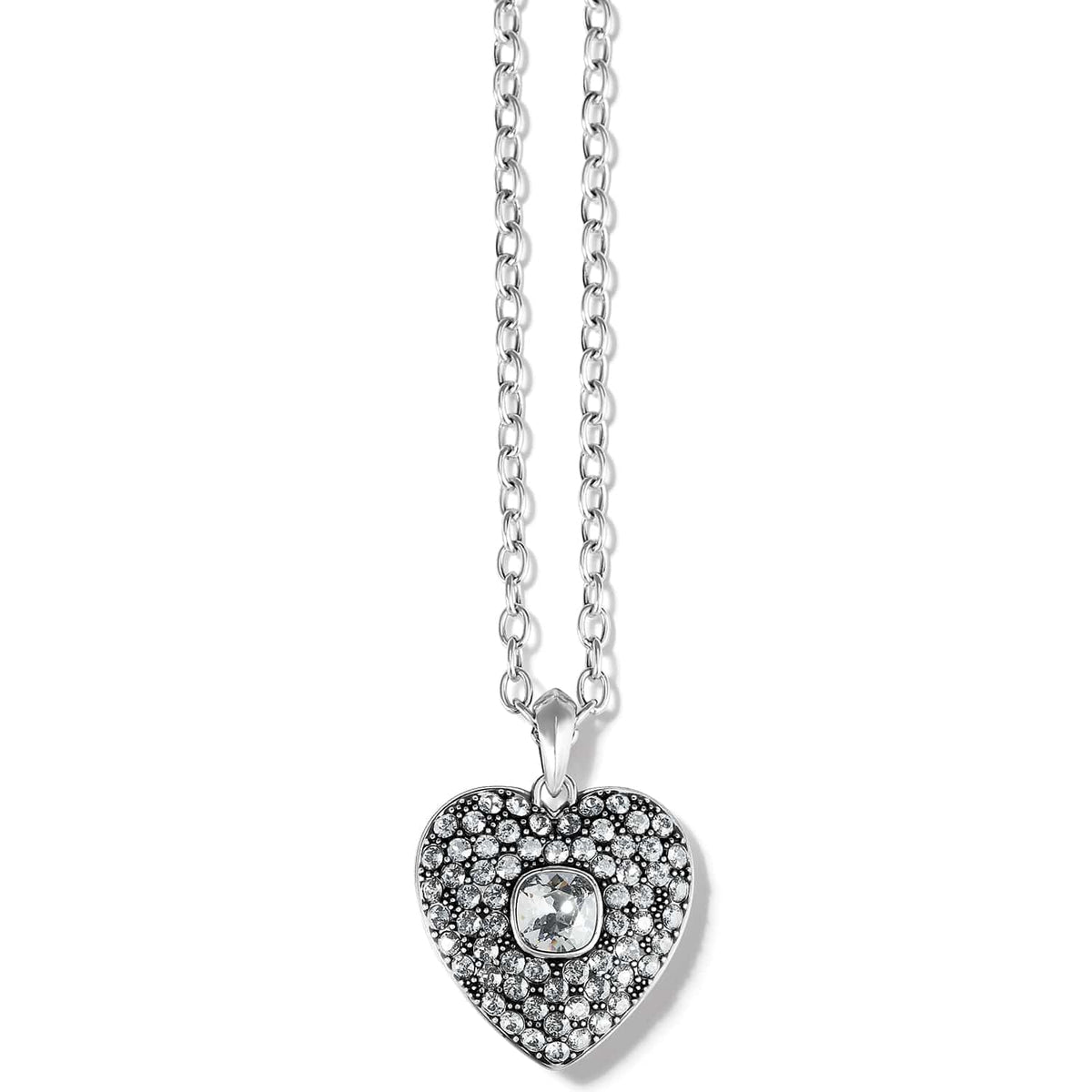 Adela Heart Convertible Necklace — Silver