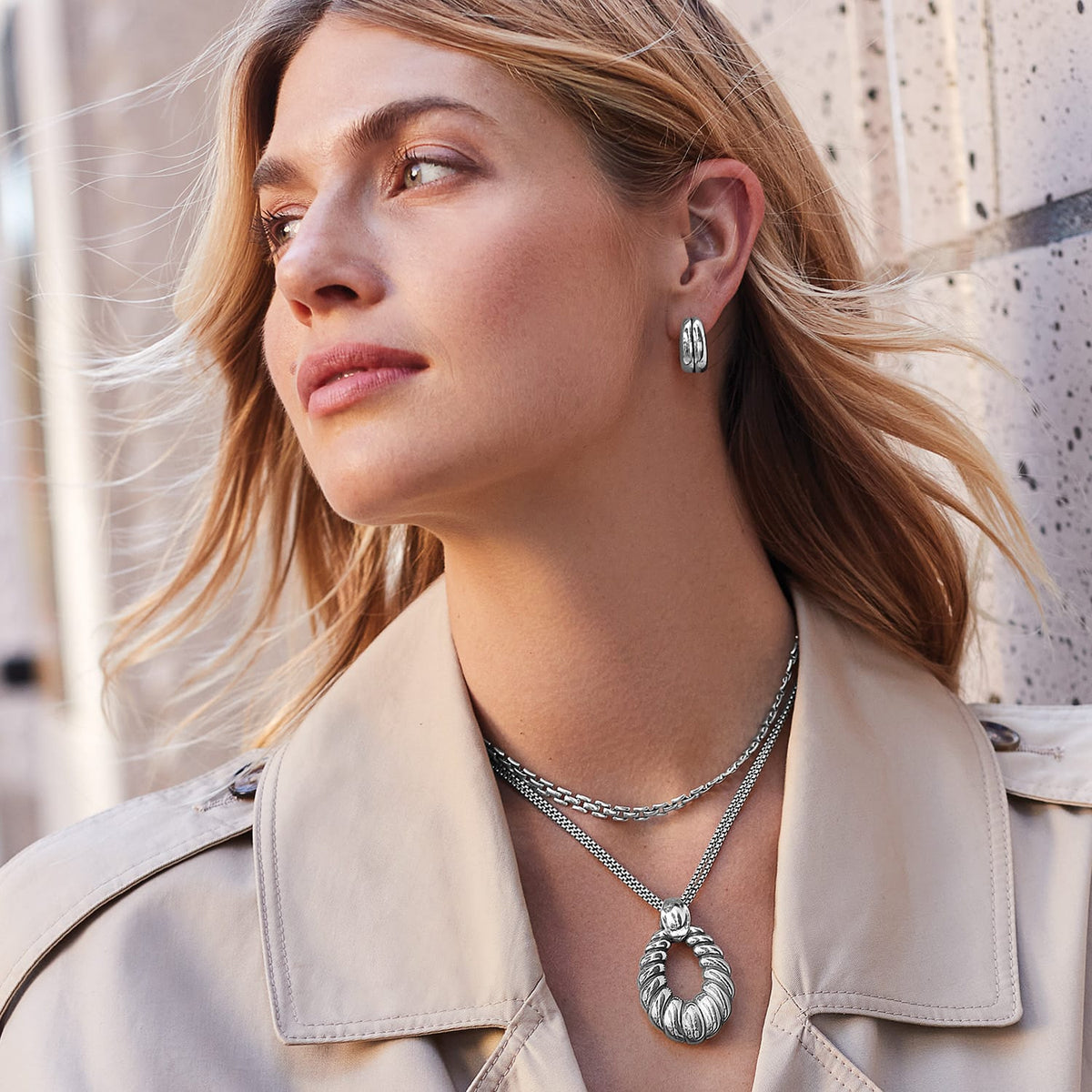 Athena Scalloped Convertible Necklace by Brighton