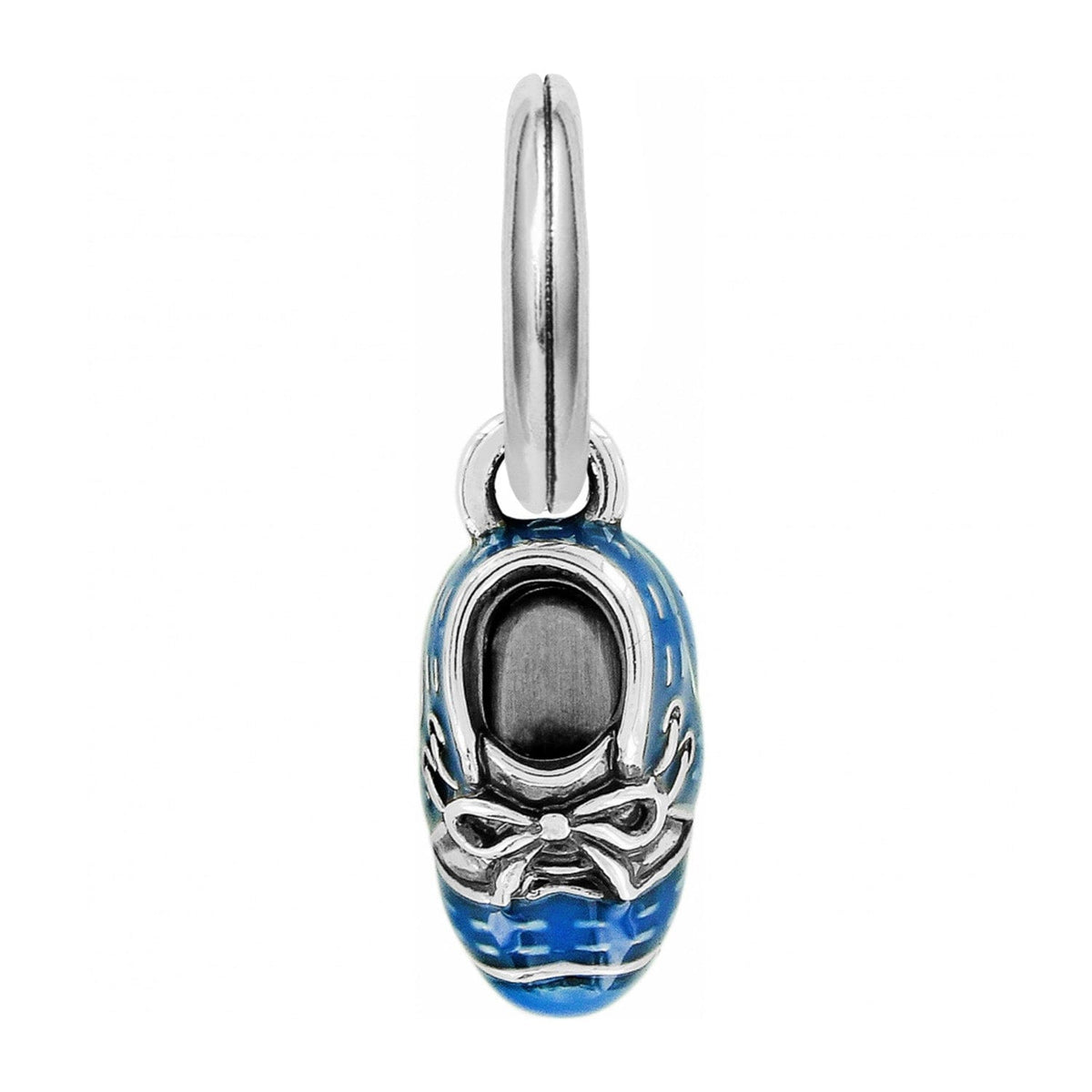 Baby Boy Shoe Charm — Silver-Blue