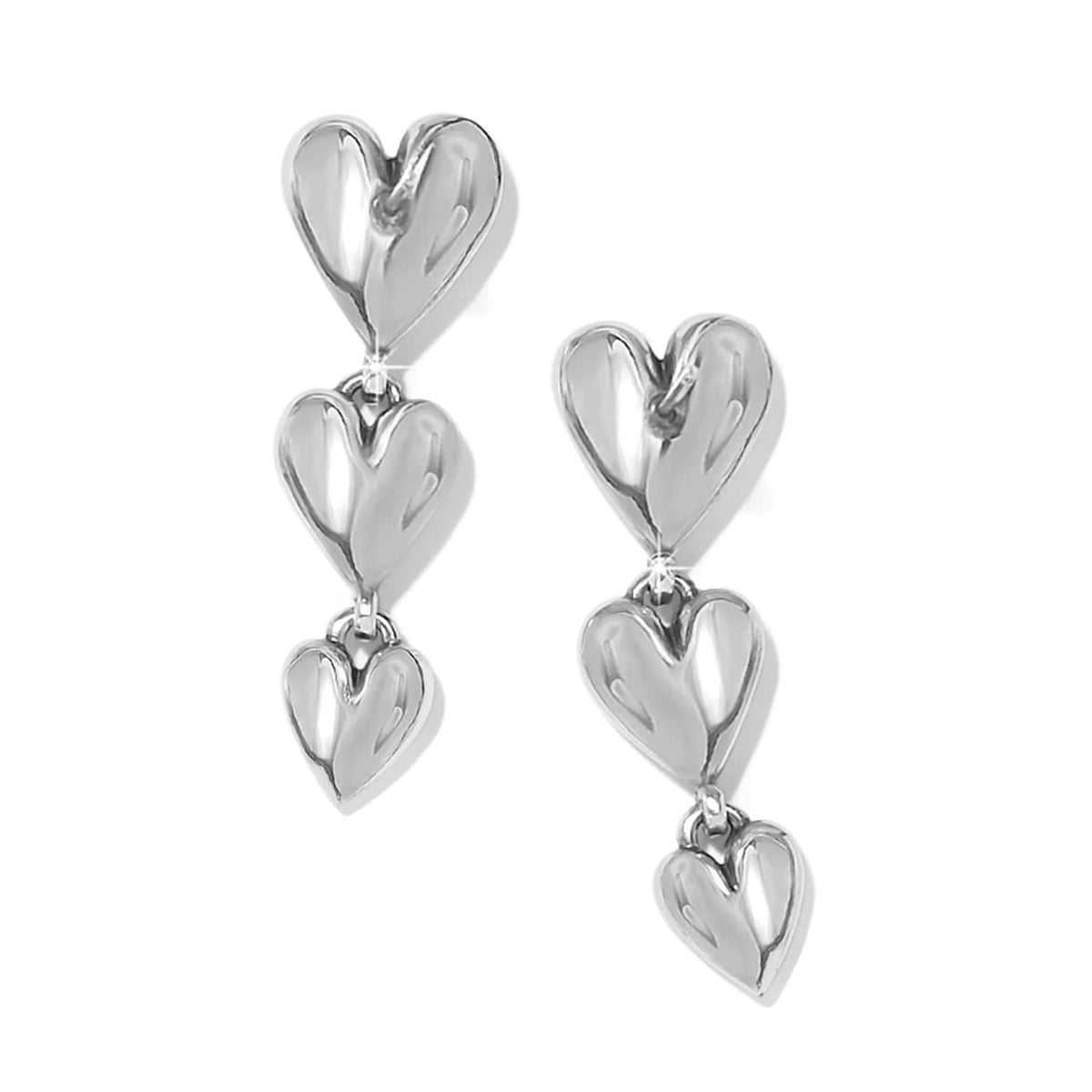 Cascade Heart Trio Post Drop Earrings by Brighton