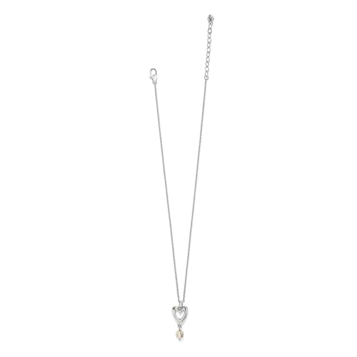 Cascade Open Heart Pearl Petite Necklace by Brighton
