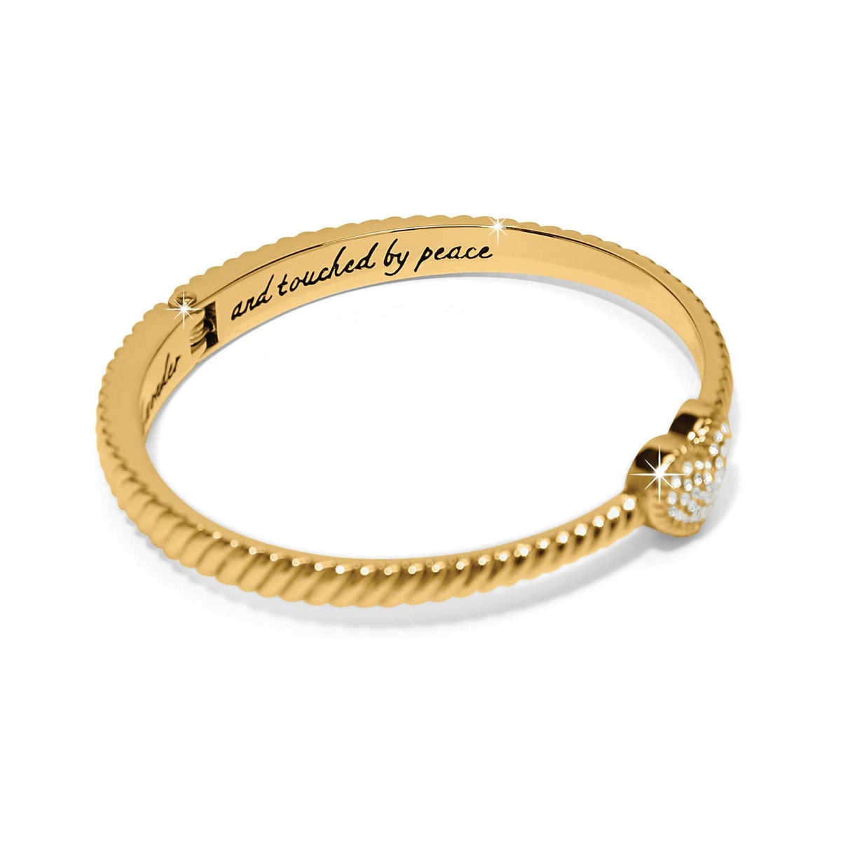 Celestia Heart Hinged Bangle by Brighton