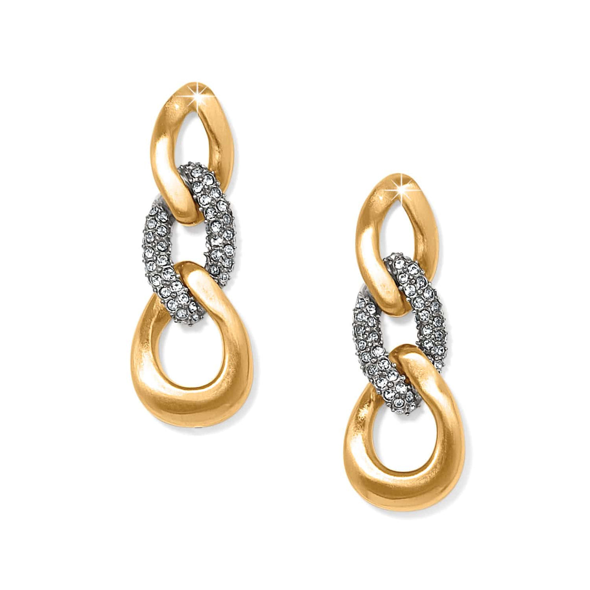 Cleo Pave Link Post Drop Earrings by Brighton