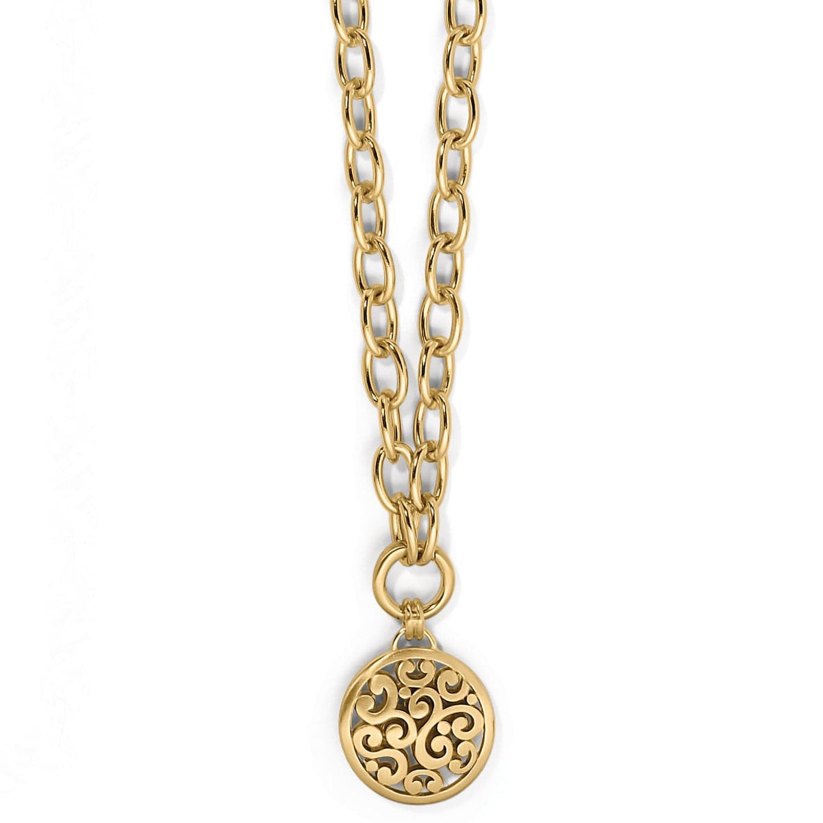 Contempo Medallion Charm Necklace by Brighton