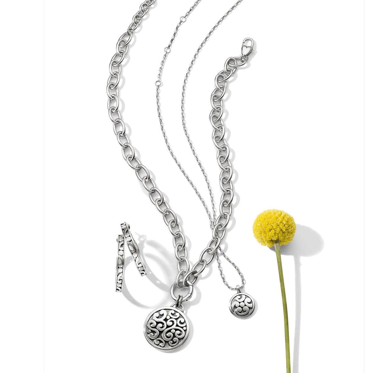 Contempo Medallion Charm Necklace by Brighton