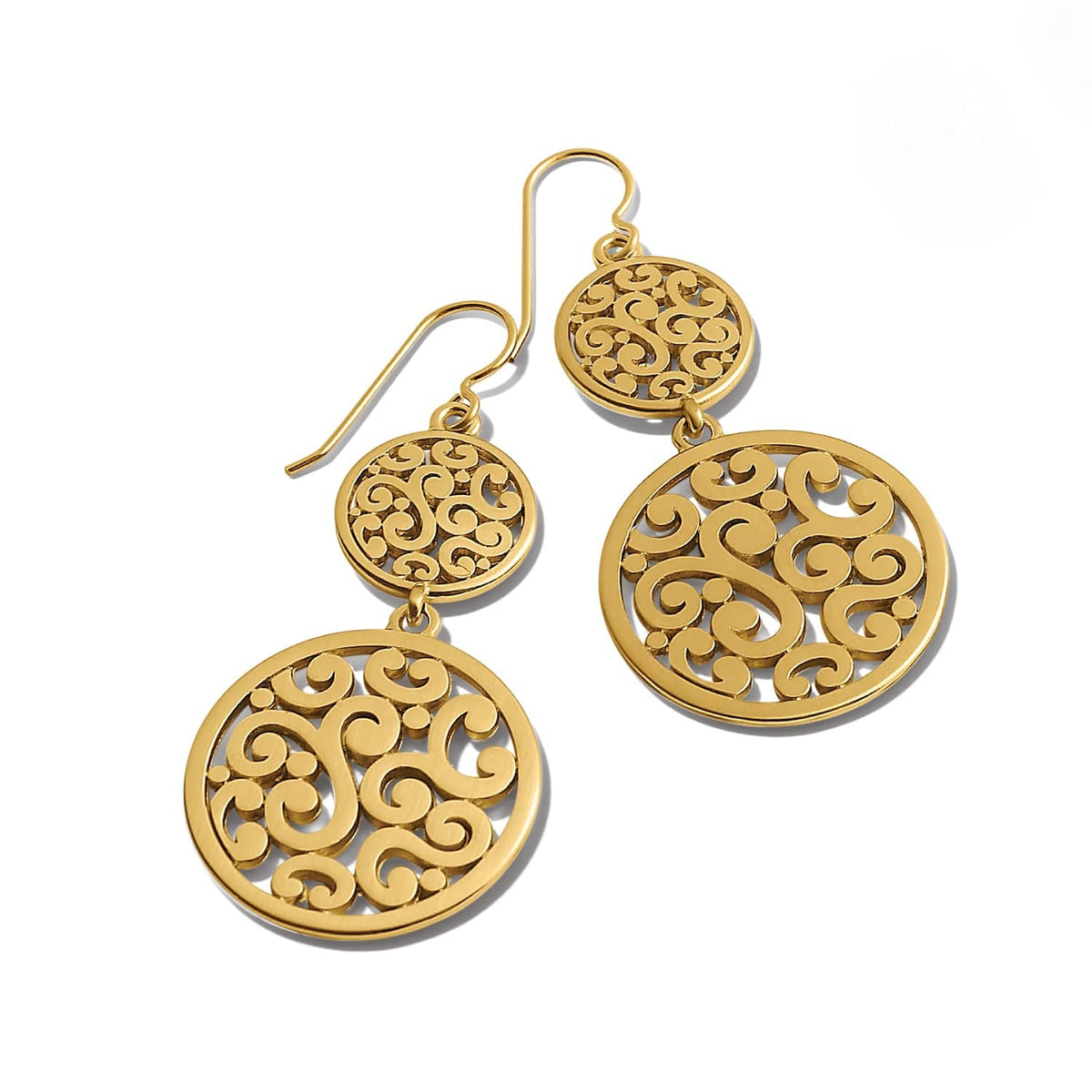 Contempo Medallion Duo French Wire Earrings by Brighton