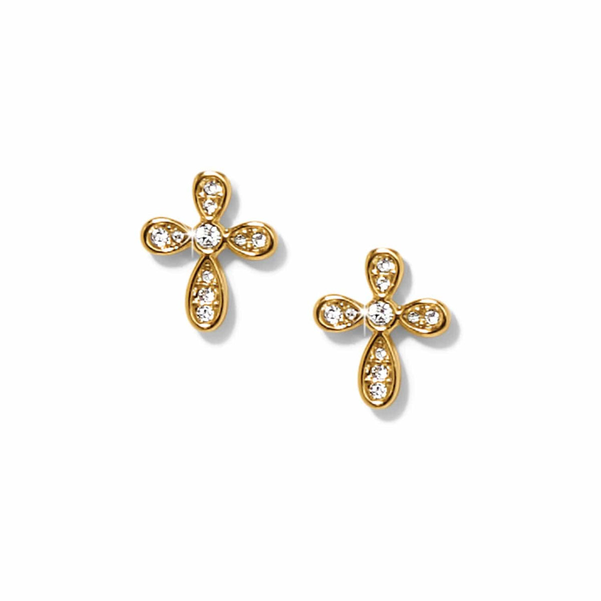 Enchanting Cross Post Earrings — Gold