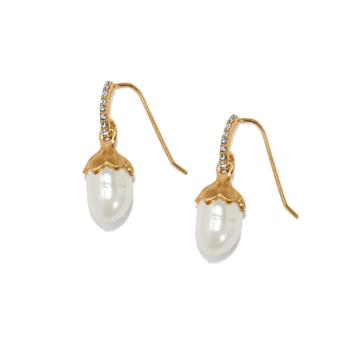 Everbloom Pearl Drop French Wire Earrings — Gold-Pearl