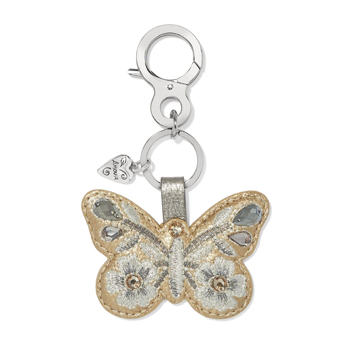 Everbloom Shimmer Handbag Fob — Silver-Gold
