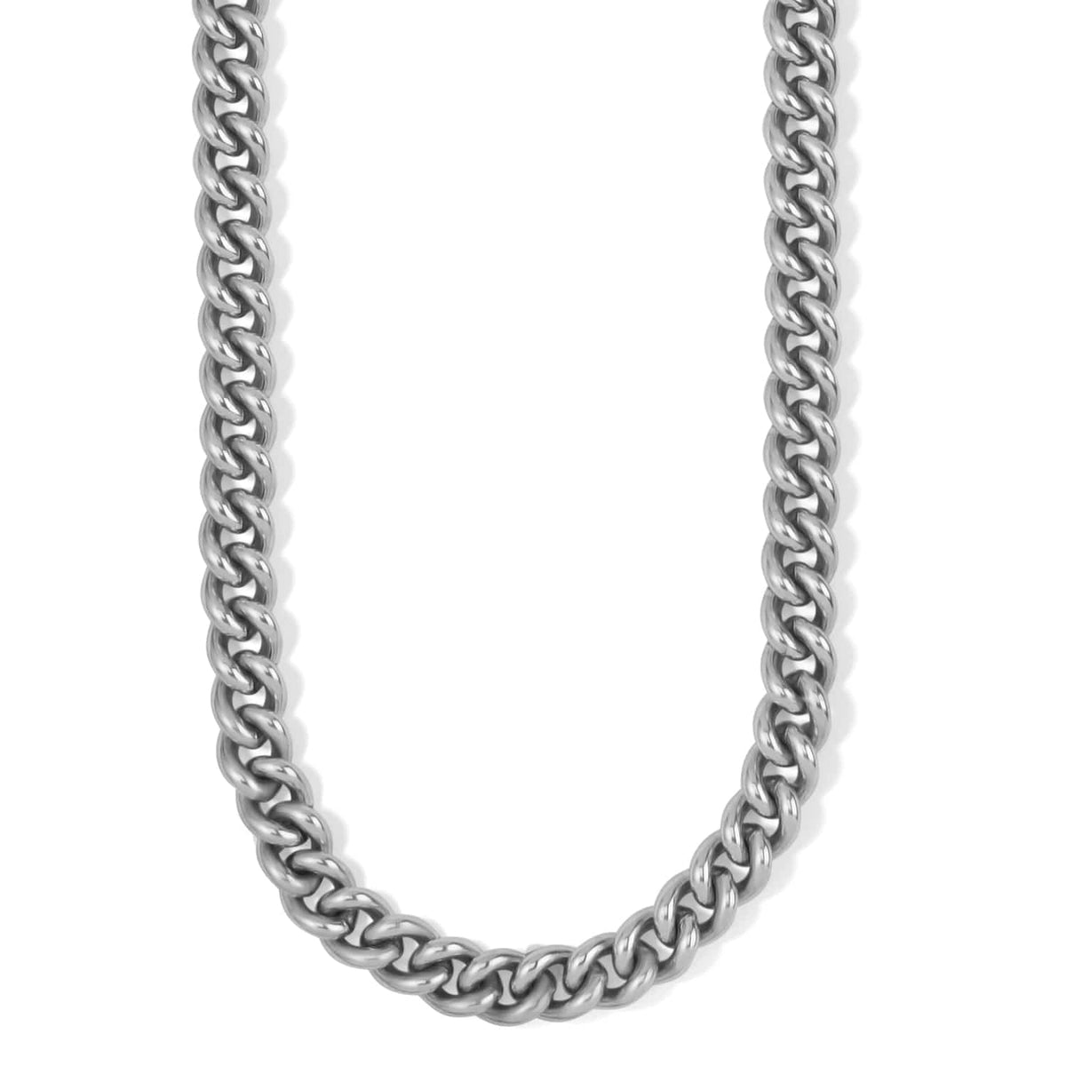 Ferrara Roma Curb Chain Necklace — Silver