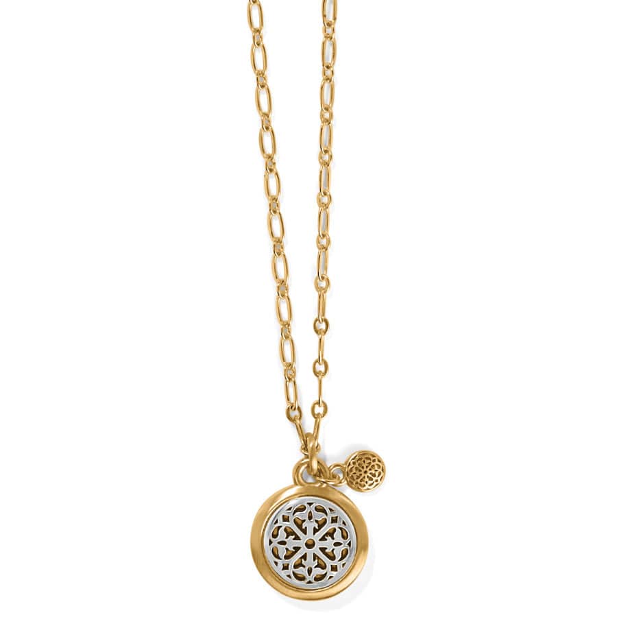 Ferrara Two Tone Luce Small Pendant Necklace — Silver-Gold