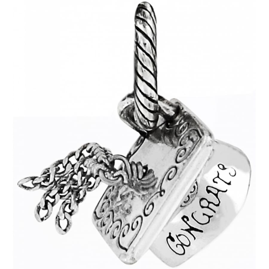 Graduation Cap Charm — Silver
