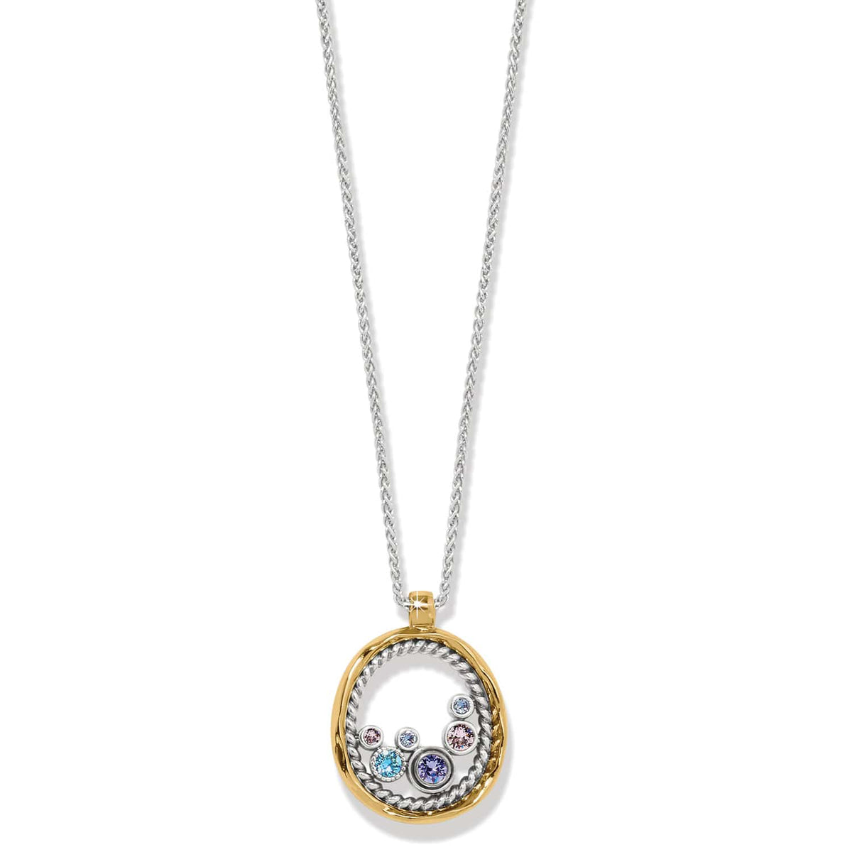 Halo Gleam Necklace — Silver-Multi