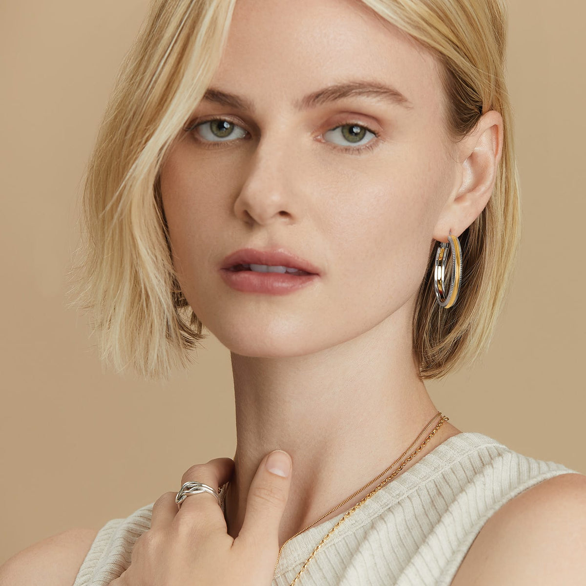 Interlok Heirloom Hoop Earrings by Brighton