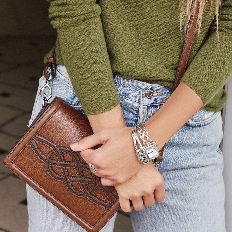 Interlok Hinged Bangle by Brighton