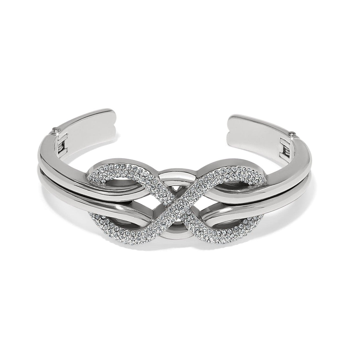 Interlok Luxe Double Hinged Bangle — Silver