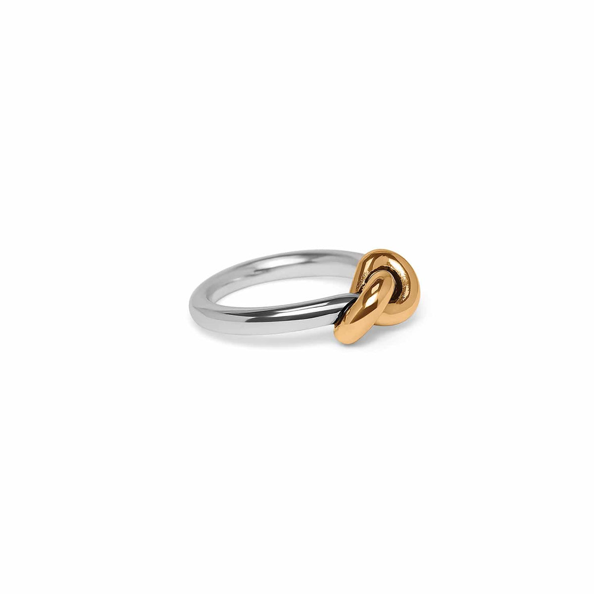 Interlok Single Knot Ring — Silver-Gold