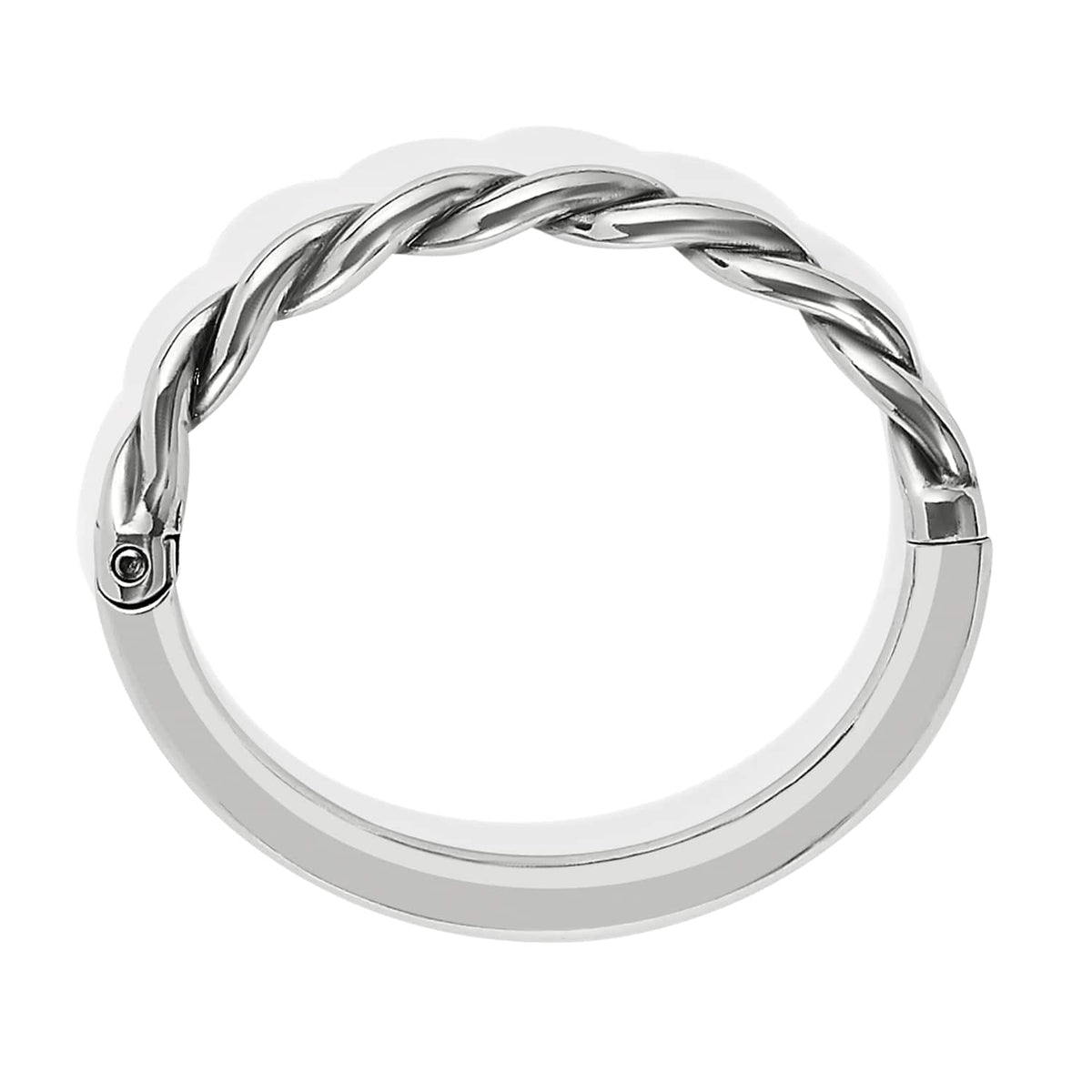 Interlok Twist Hinged Bangle by Brighton