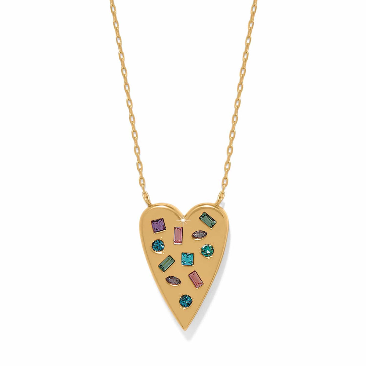 Love Messages B Radiant Bright Necklace — Gold-Multi