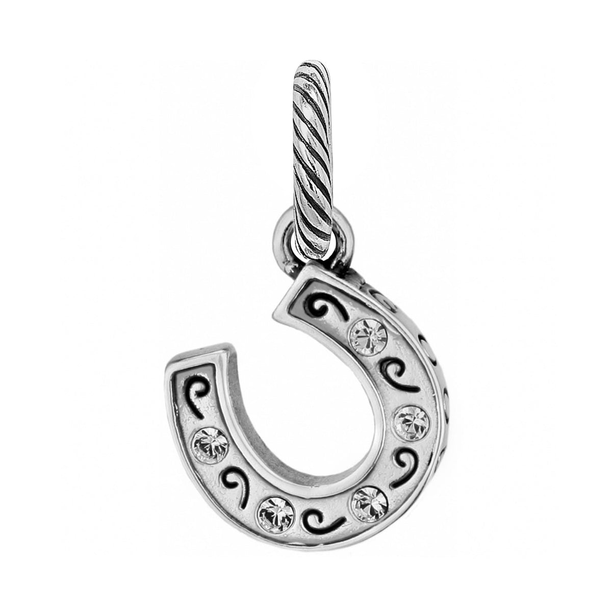 Lucky Horseshoe Charm — Silver