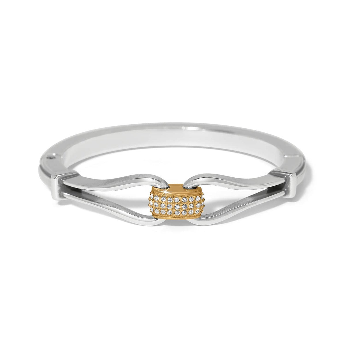 Meridian Classic Hinged Bangle — Silver-Gold