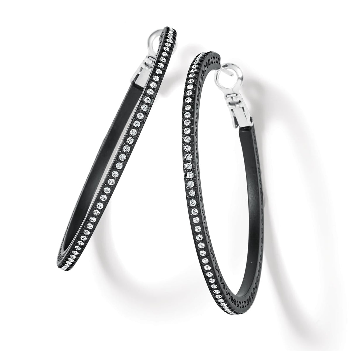 Meridian Eclipse Large Hoop Earrings — Black