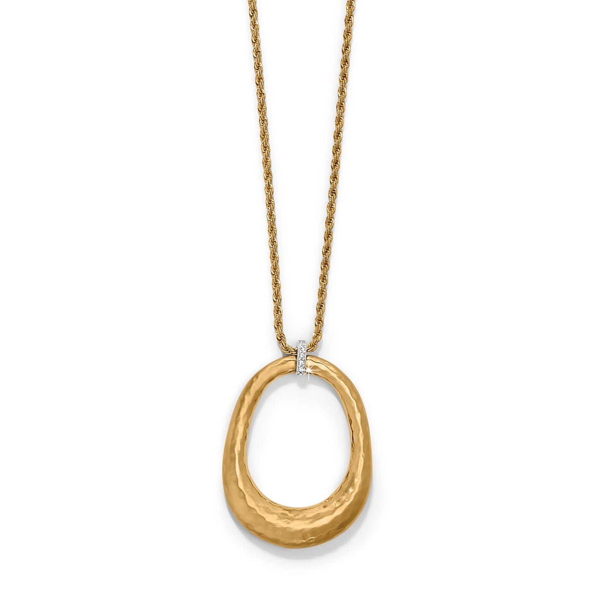 Meridian Geo Open Ring Pendant Necklace — Gold