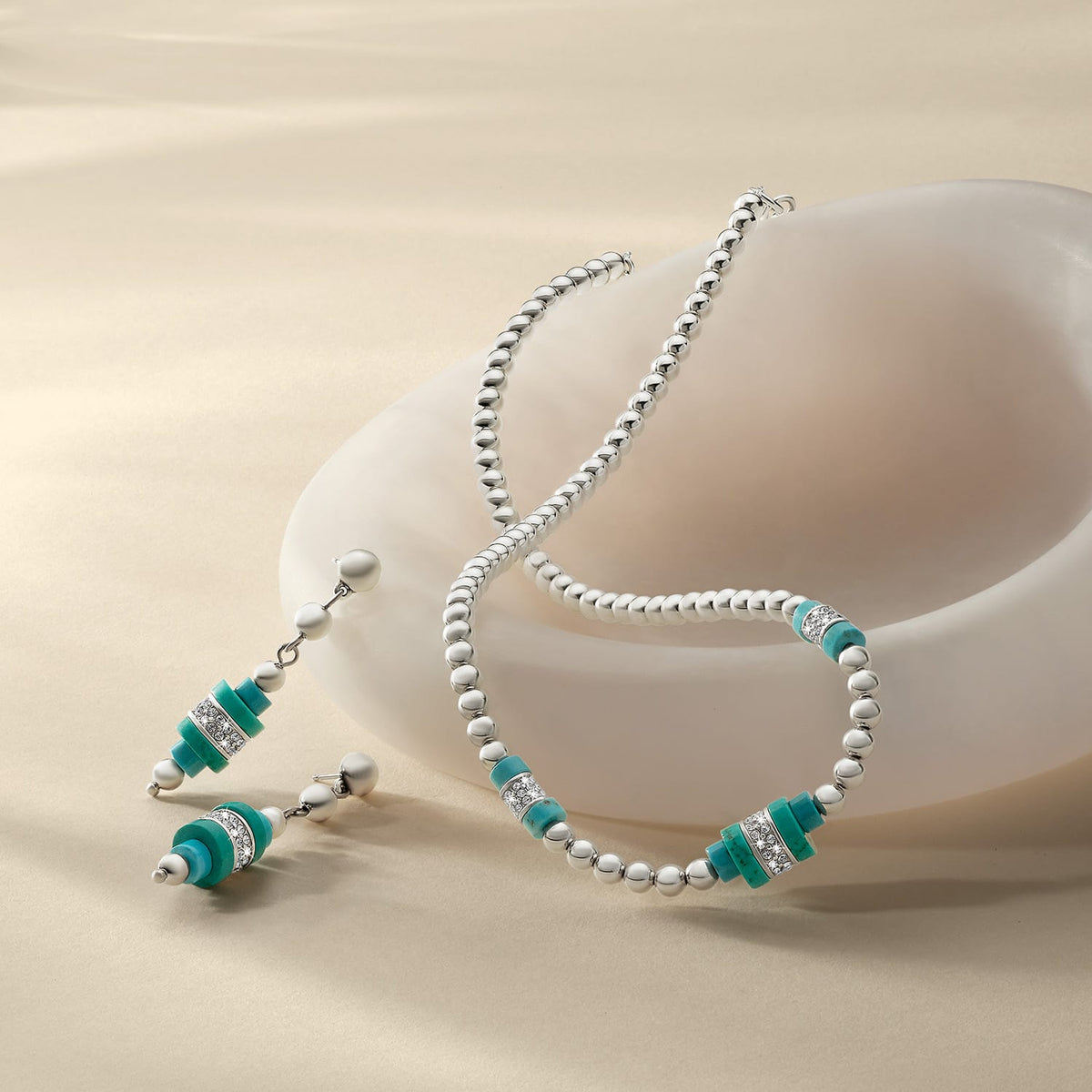 Meridian Petite Sphere Turquoise Post Drop Earrings by Brighton