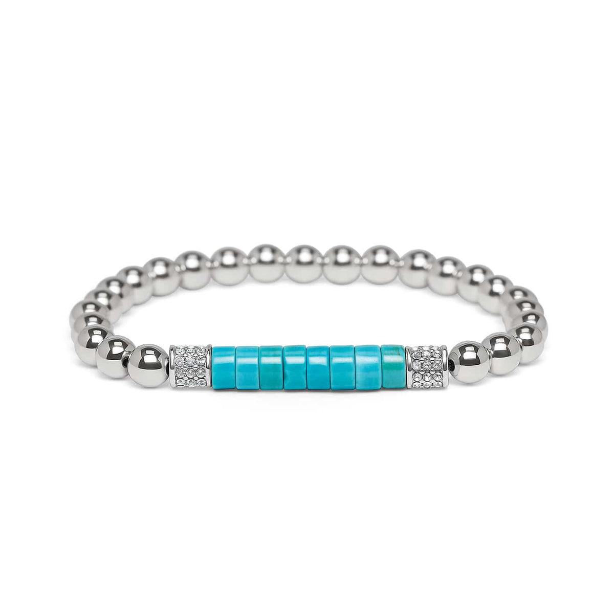 Meridian Petite Station Turquoise Stretch Bracelet by Brighton