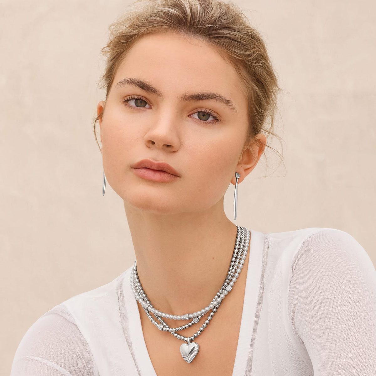 Meridian Petite Wave Heart Necklace by Brighton