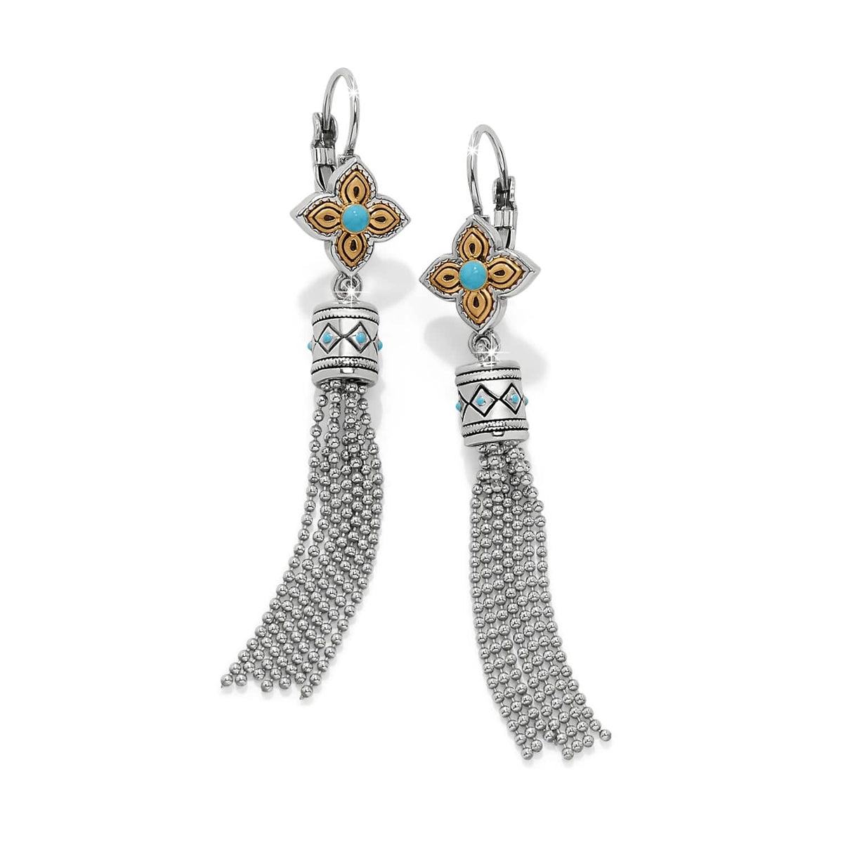 Mosaic Cerrillos Tassel Leverback Earrings by Brighton