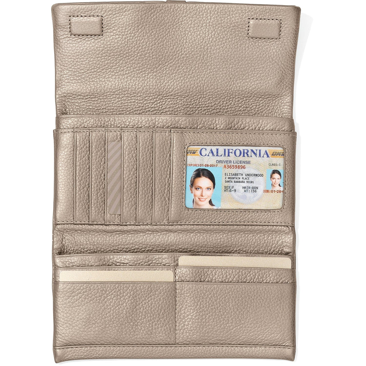 Nolita Shimmer Large Wallet — Black