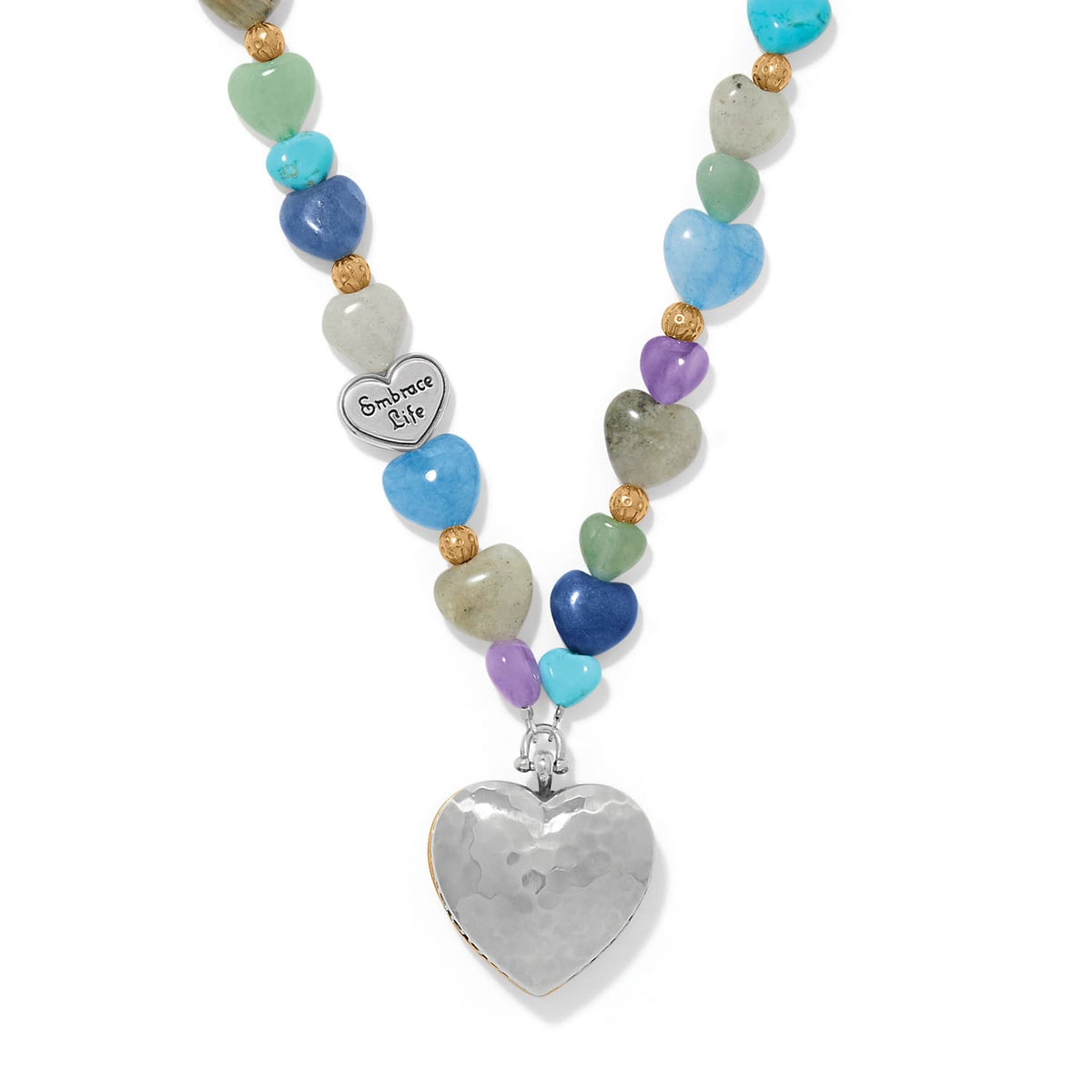 One Heart Multi Heart Bead Necklace by Brighton
