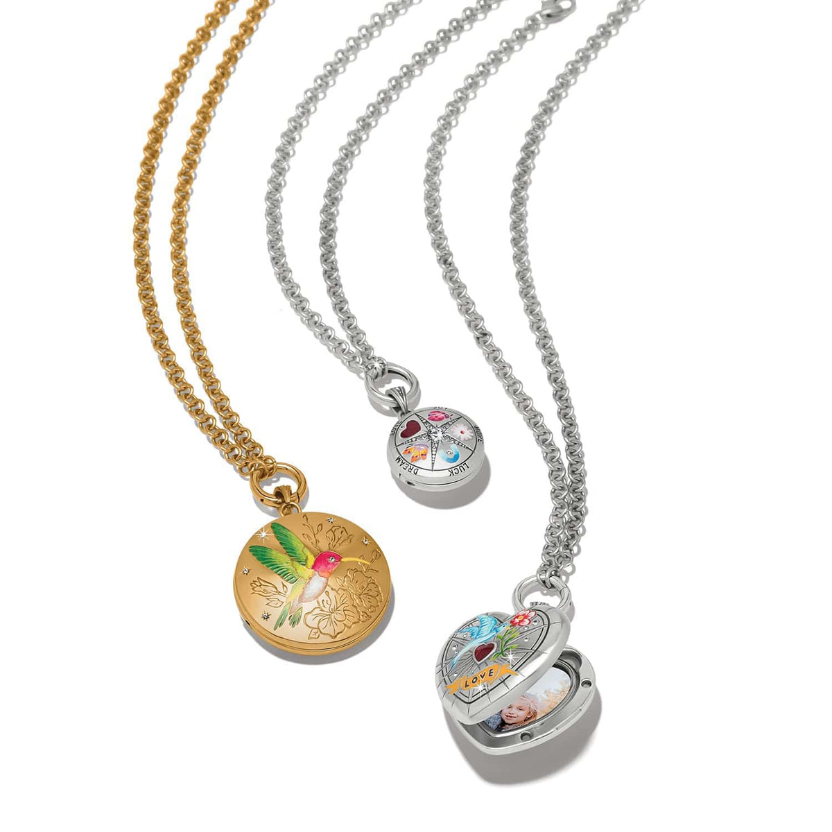 Reverie Bluebird Locket Necklace by Brighton