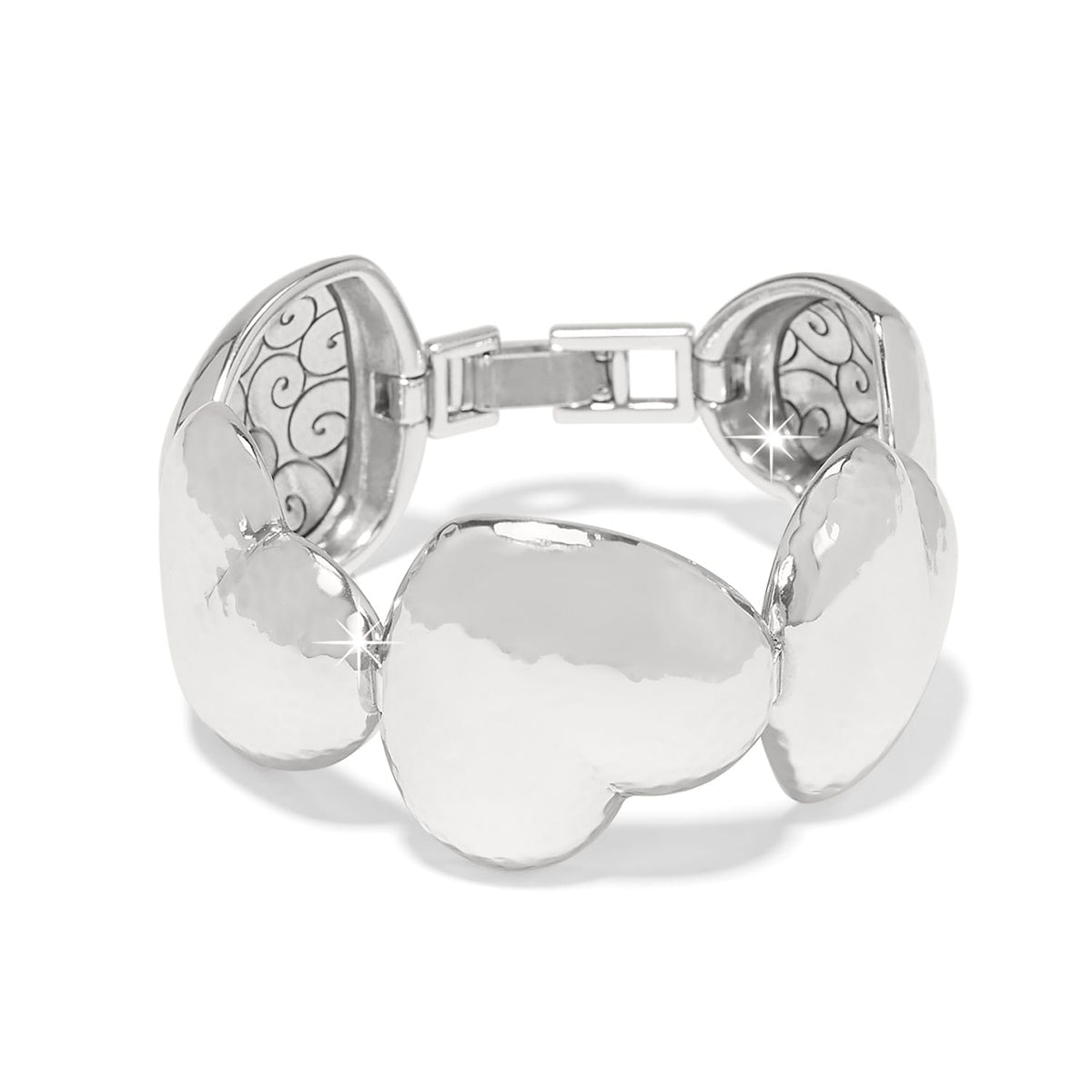 Trianon Heart Link Bracelet — Silver