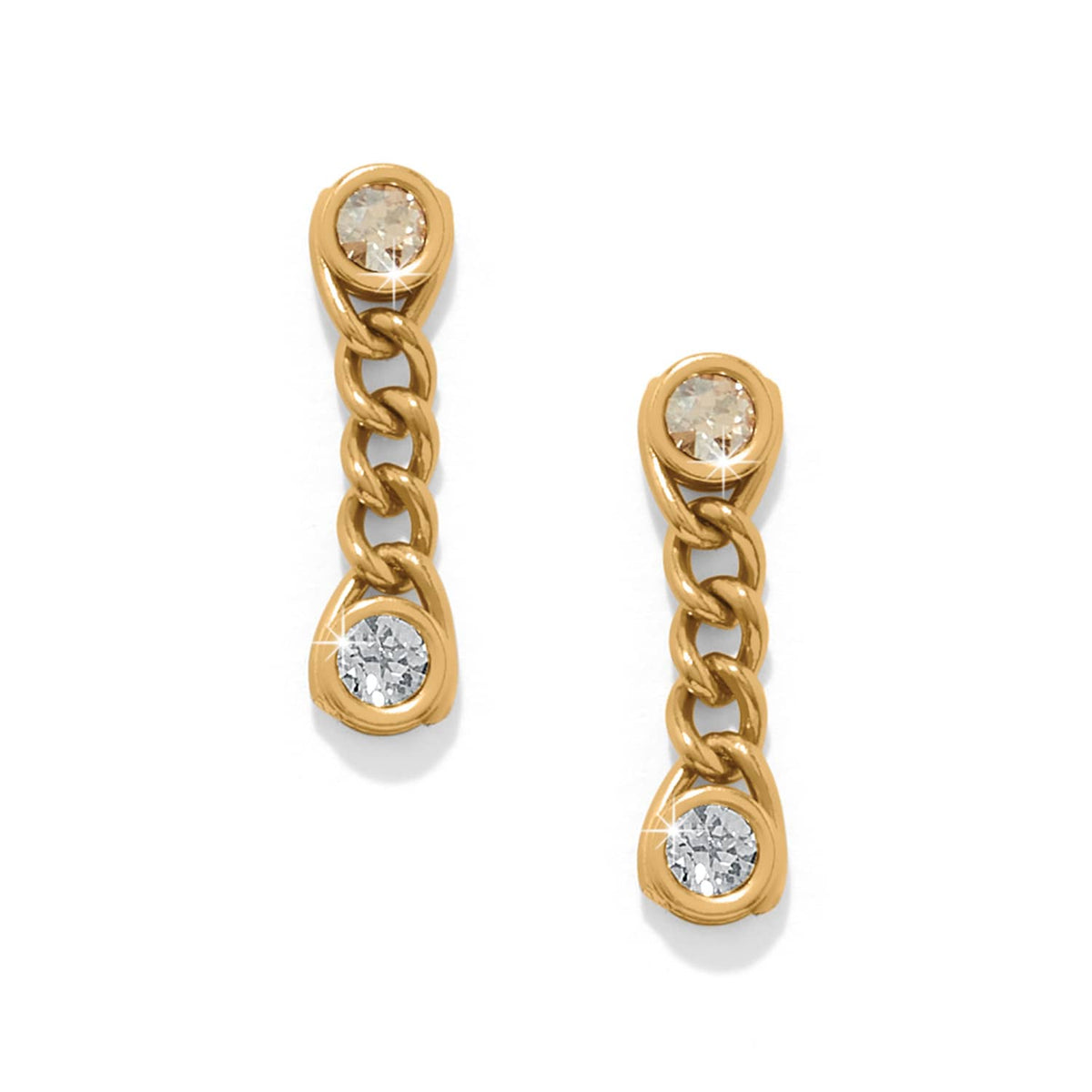 Trust Life Post Drop Earrings — Gold