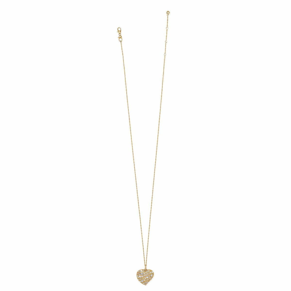 Trust Your Journey Golden Convertible Reversible Large Heart Necklace by Brighton