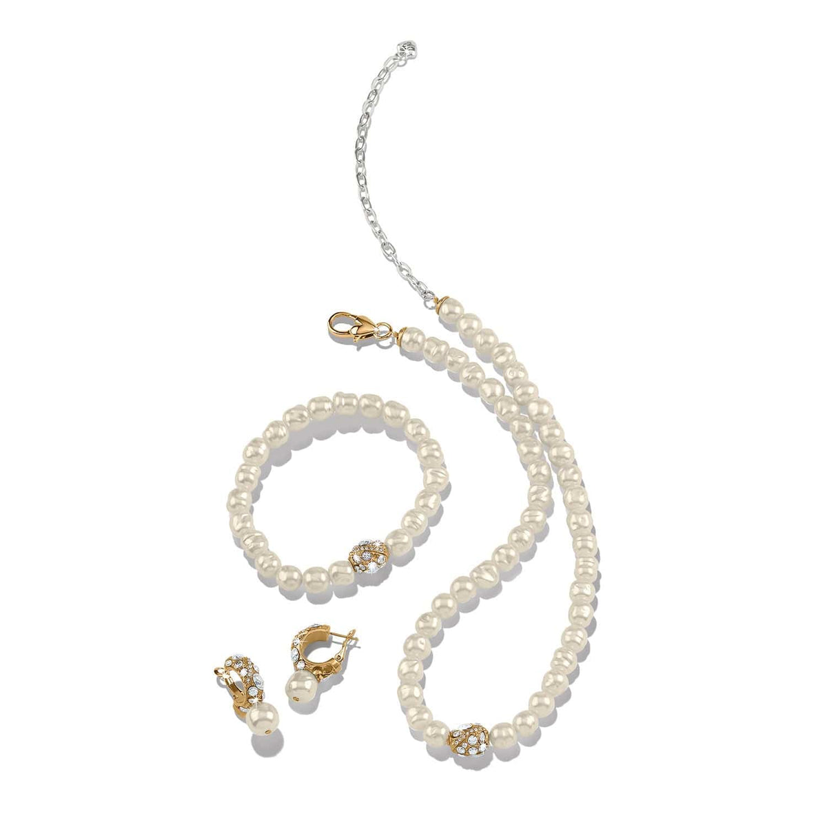 Trust Your Journey Pearl Hoop Earrings by Brighton
