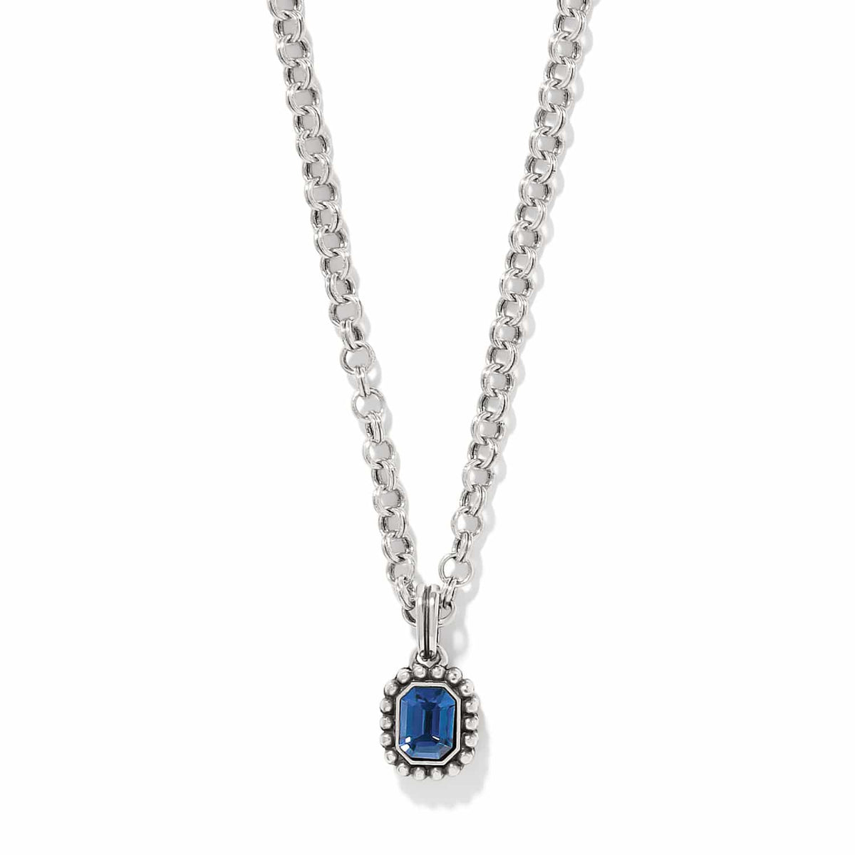 Twinkle Luxe Necklace — Silver-Blue