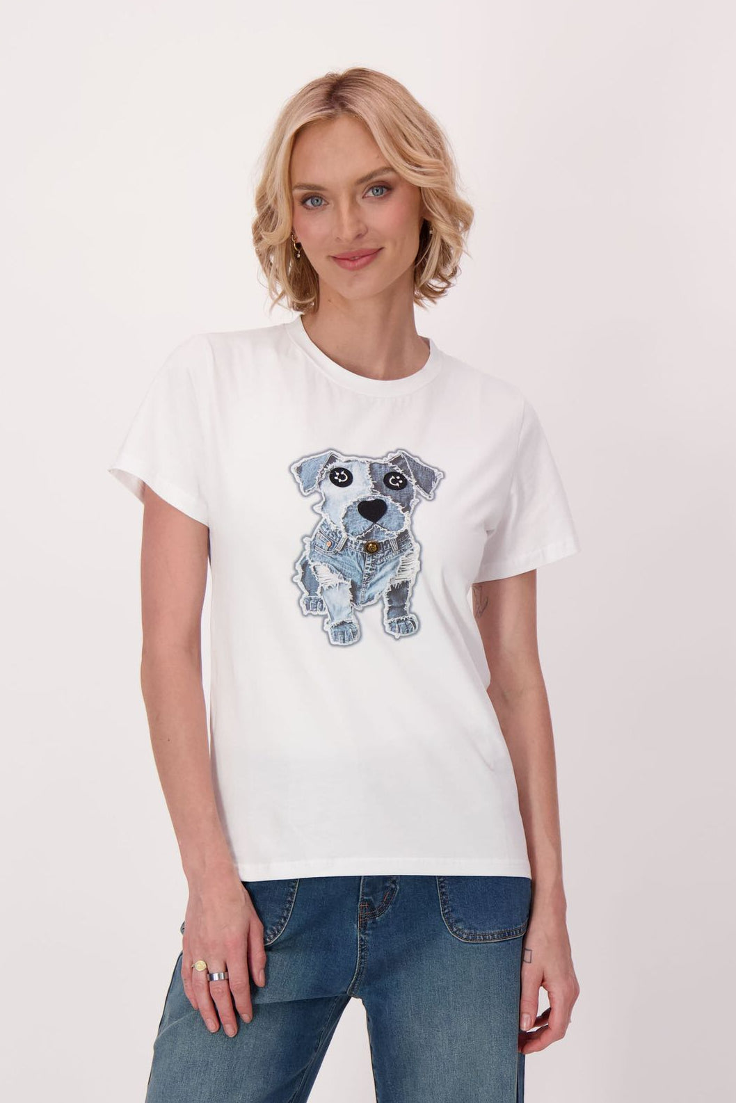 Patch Dog Cotton T-Shirt