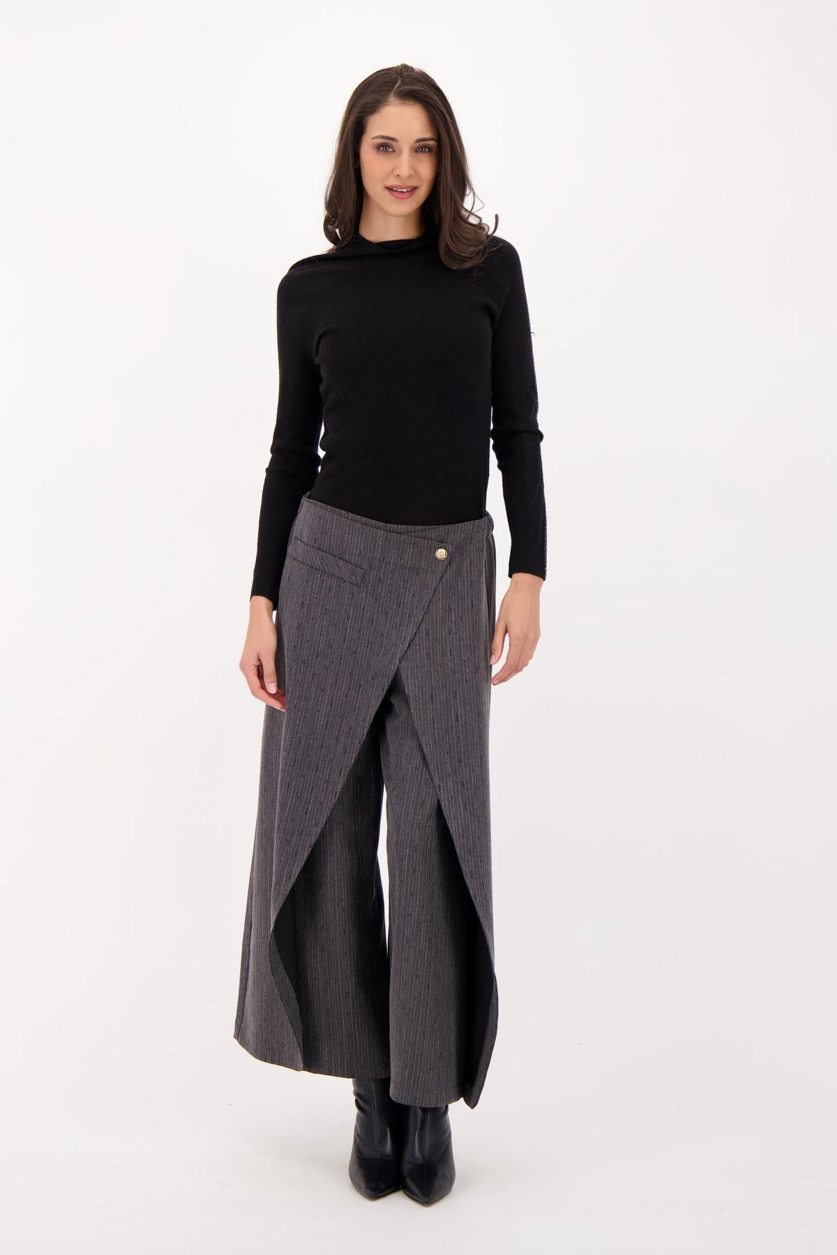Sweater With Sleeve Rhinestone Detail