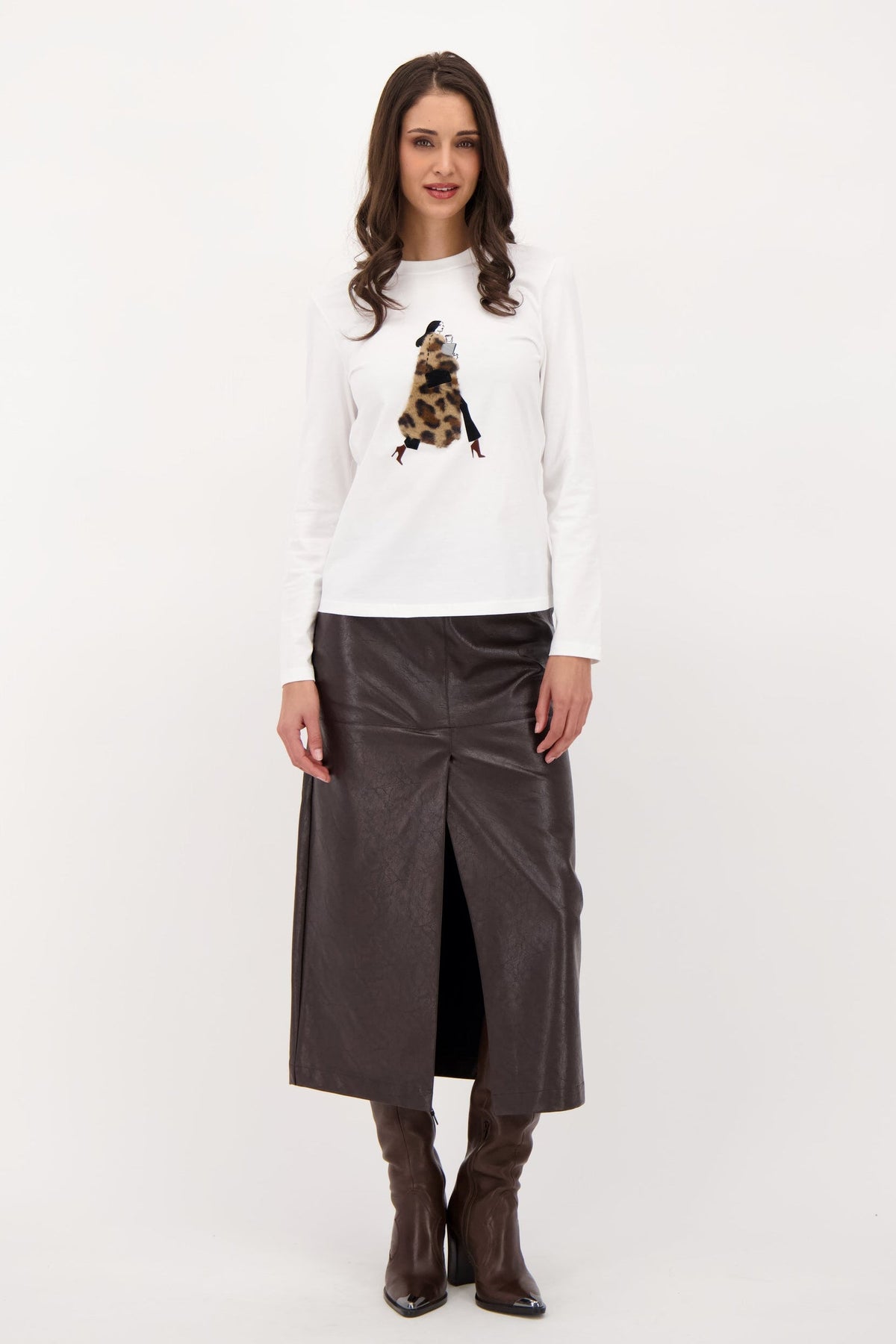 "Leopard Coat" Long Sleeve T-Shirt