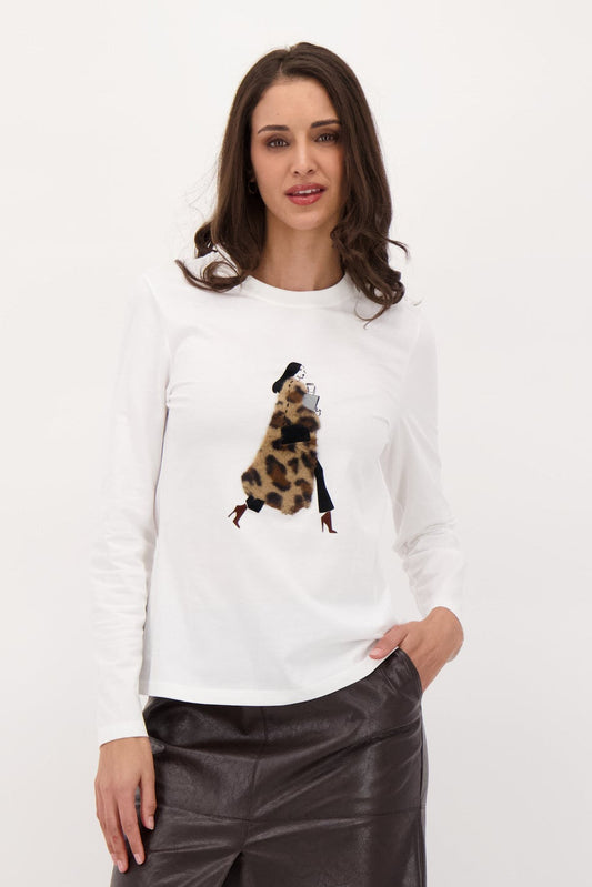 "Leopard Coat" Long Sleeve T-Shirt