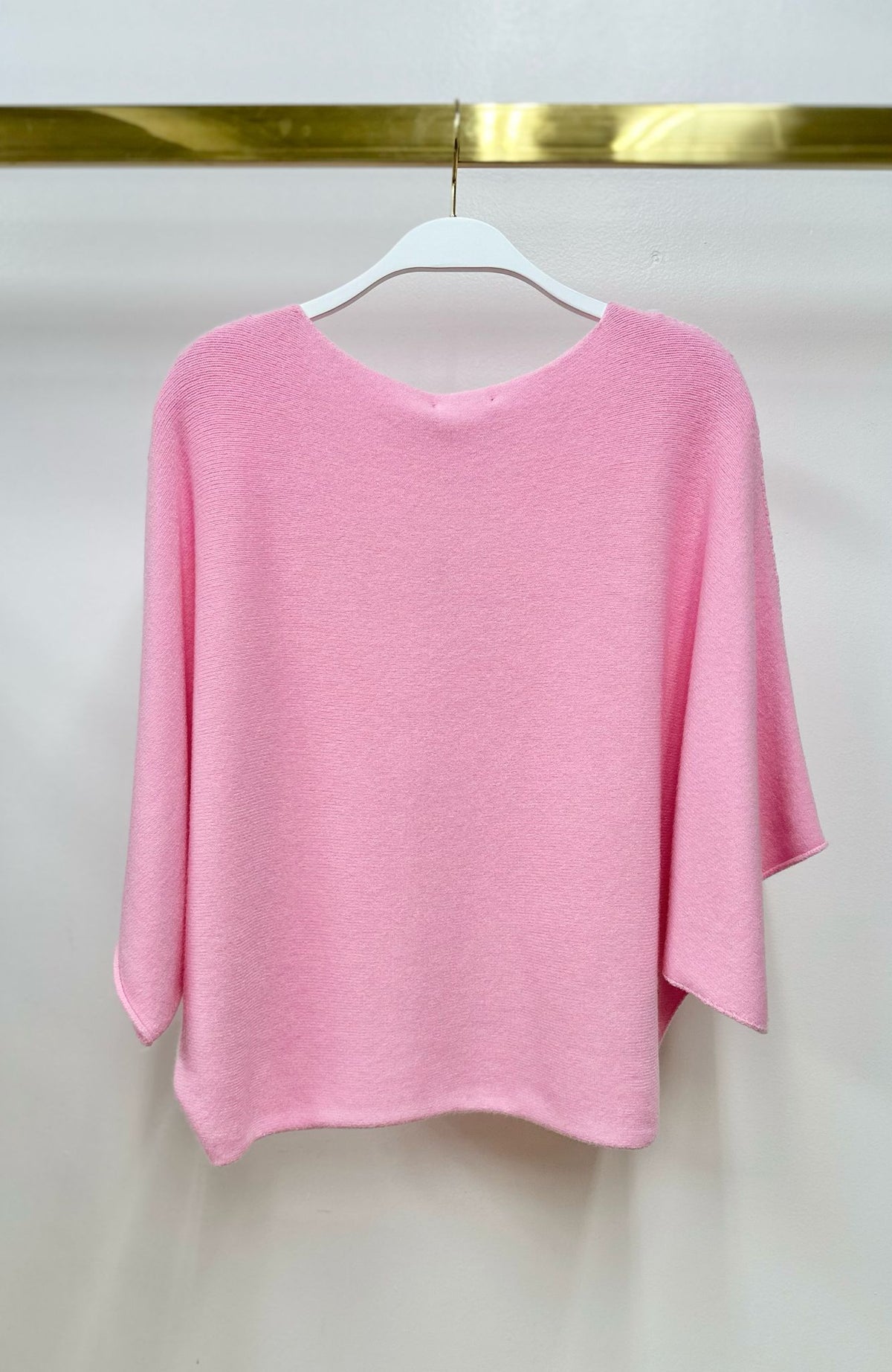 CREW NECK BATWING SLEEVE KNIT TOP