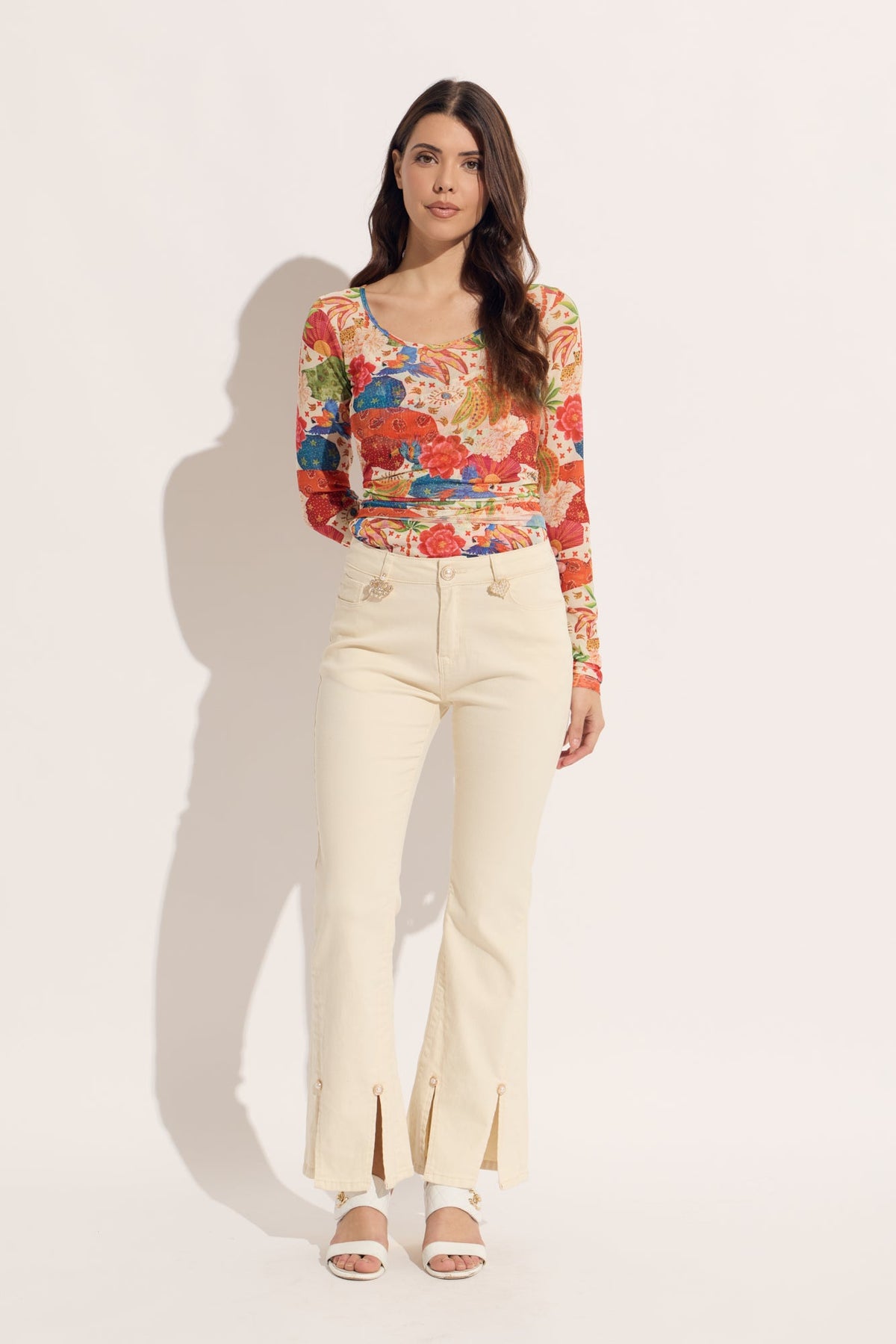 Crop Charm Pocket Carwash Bottom Jeans