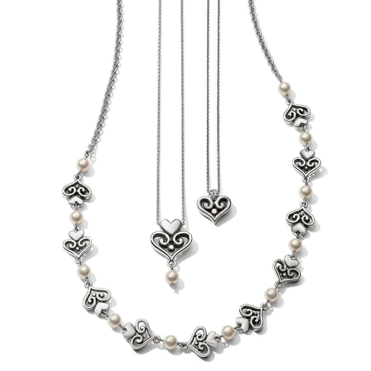 Alcazar Amor Pearl Pendant Necklace by Brighton